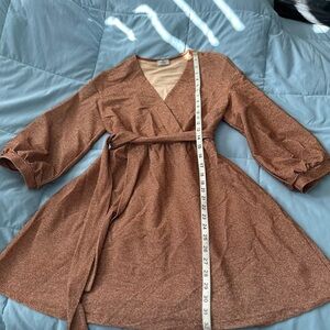 Rebel Queen Bronze Metallic Dress Made In Italy Size Med